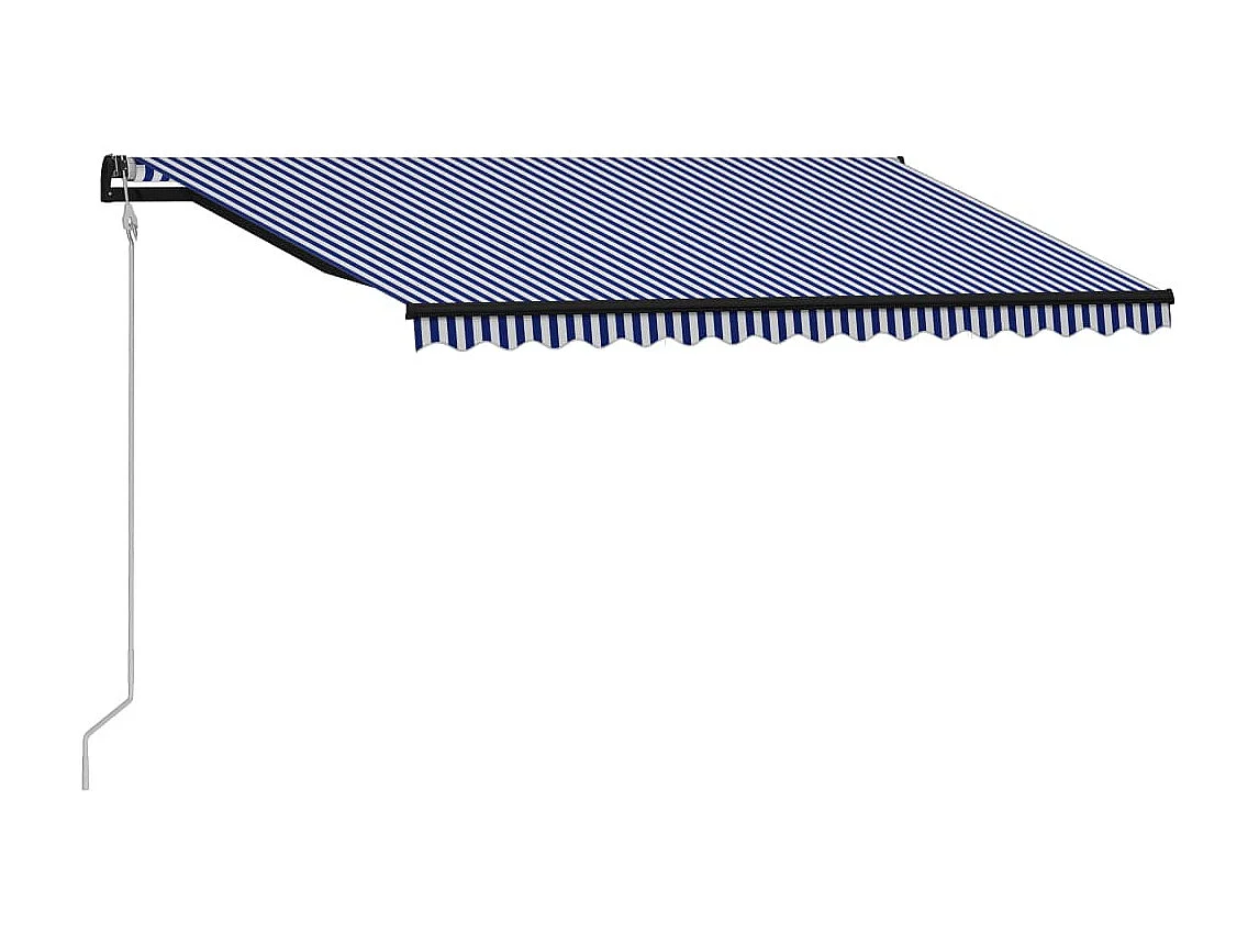 Auvent rétractable automatique 450x300 Bleu et blanc
