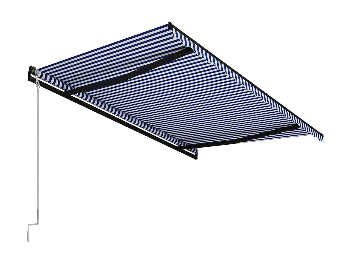 Auvent rétractable automatique 450x300 Bleu et blanc