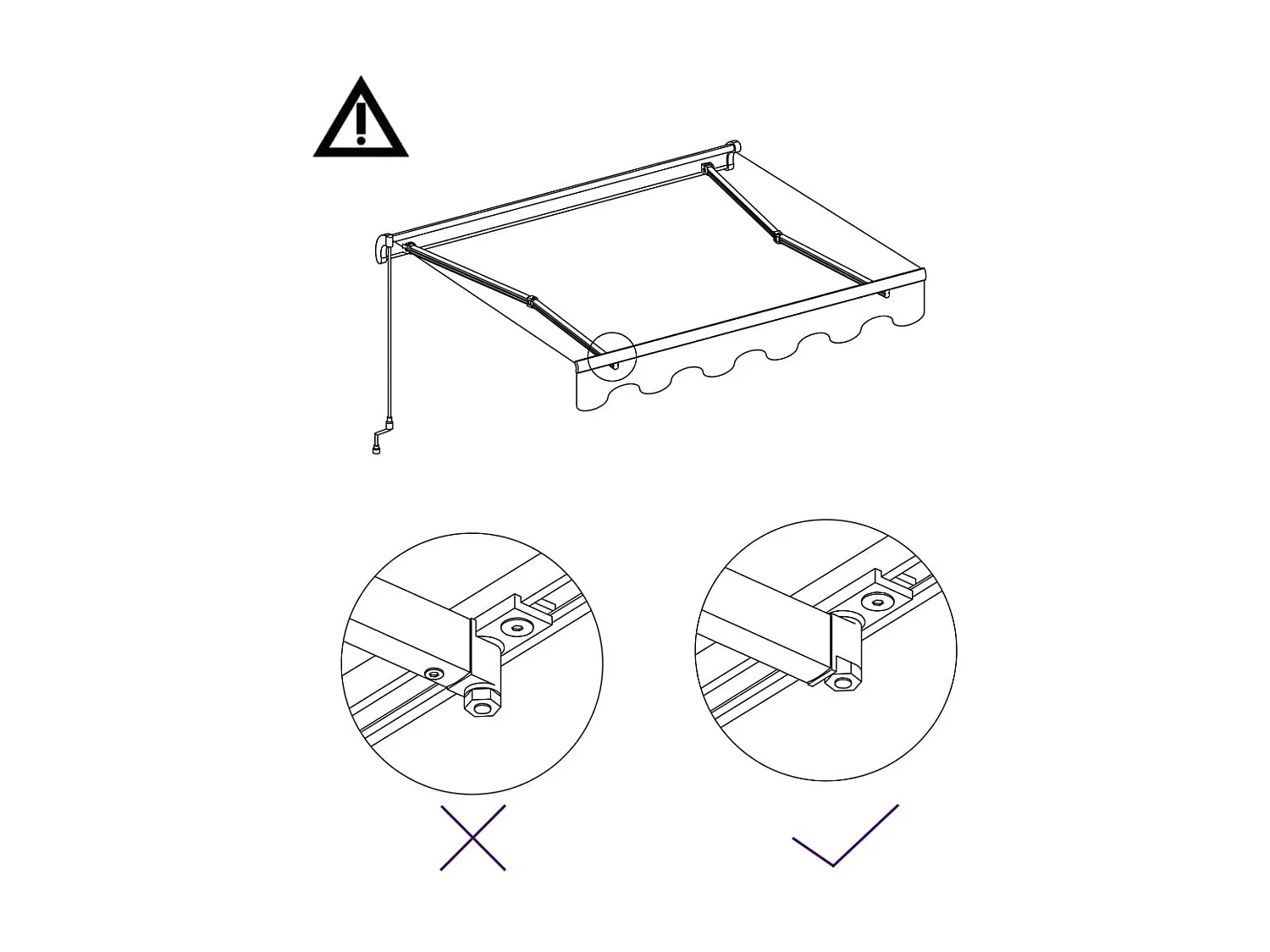 Auvent rétractable automatique 450x300 Bleu et blanc