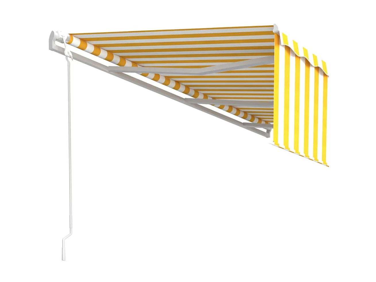 Auvent automatique rétractable avec store 6x3 Jaune et blanc