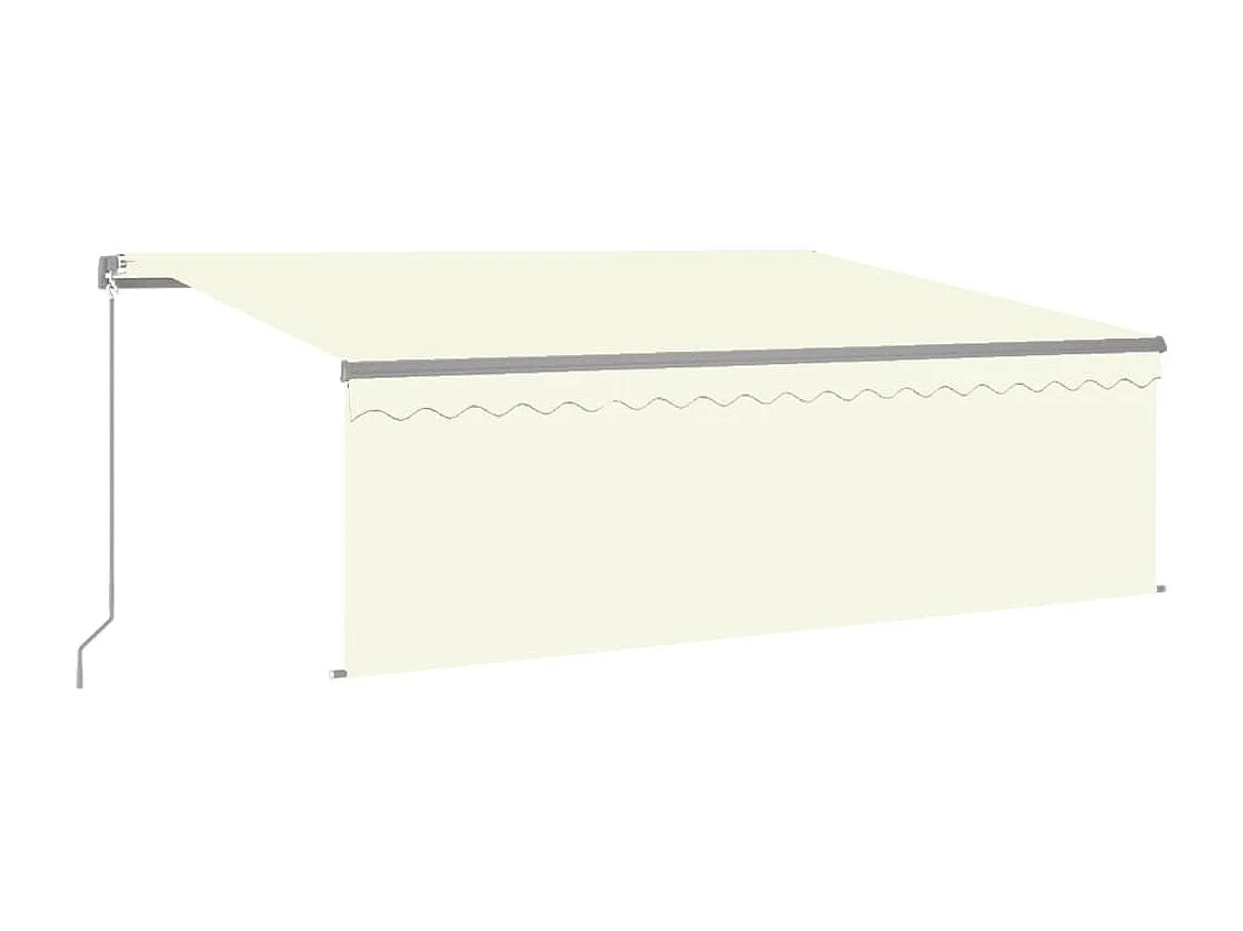 Toldo retrátil com persiana e LED 4,5x3 Creme