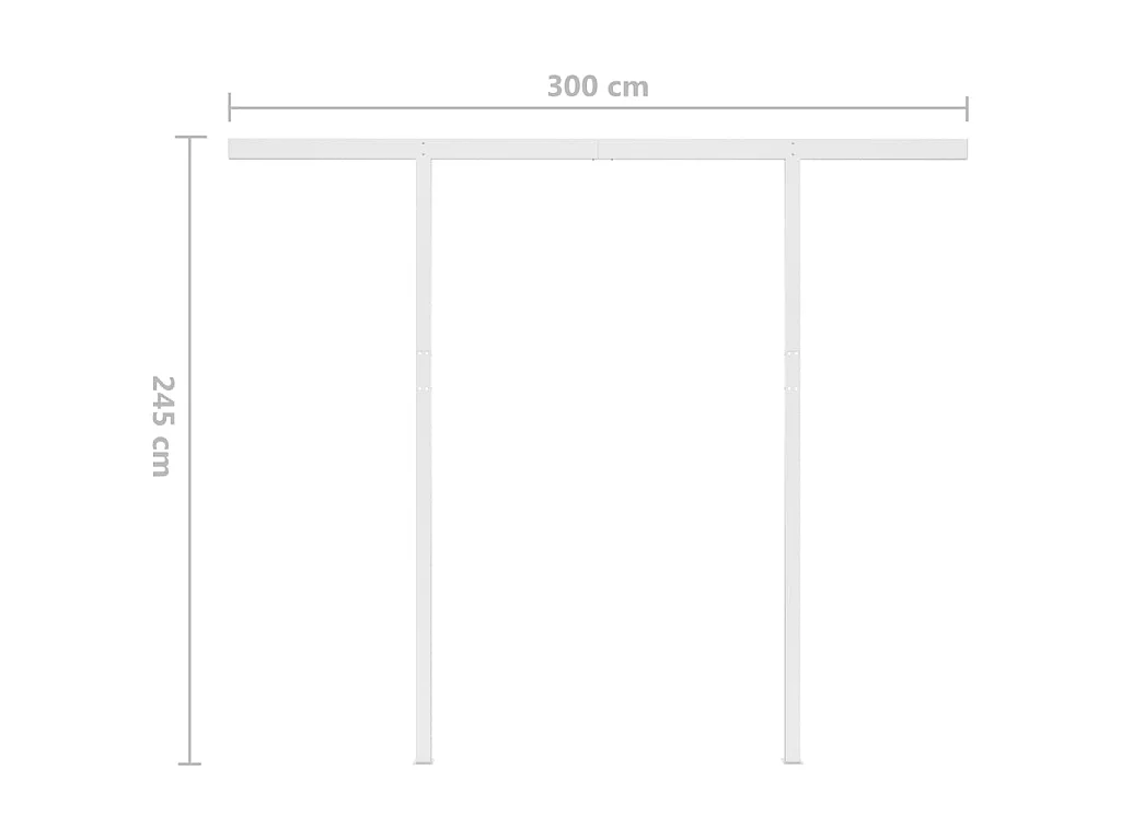 Auvent automatique capteur de vent LED 3,5x2,5 Bleu et blanc