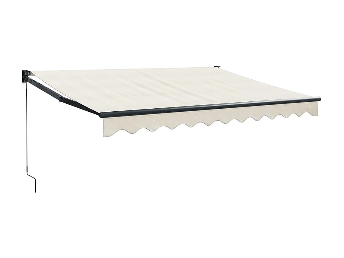 Auvent rétractable crème 3,5x2,5 tissu et aluminium