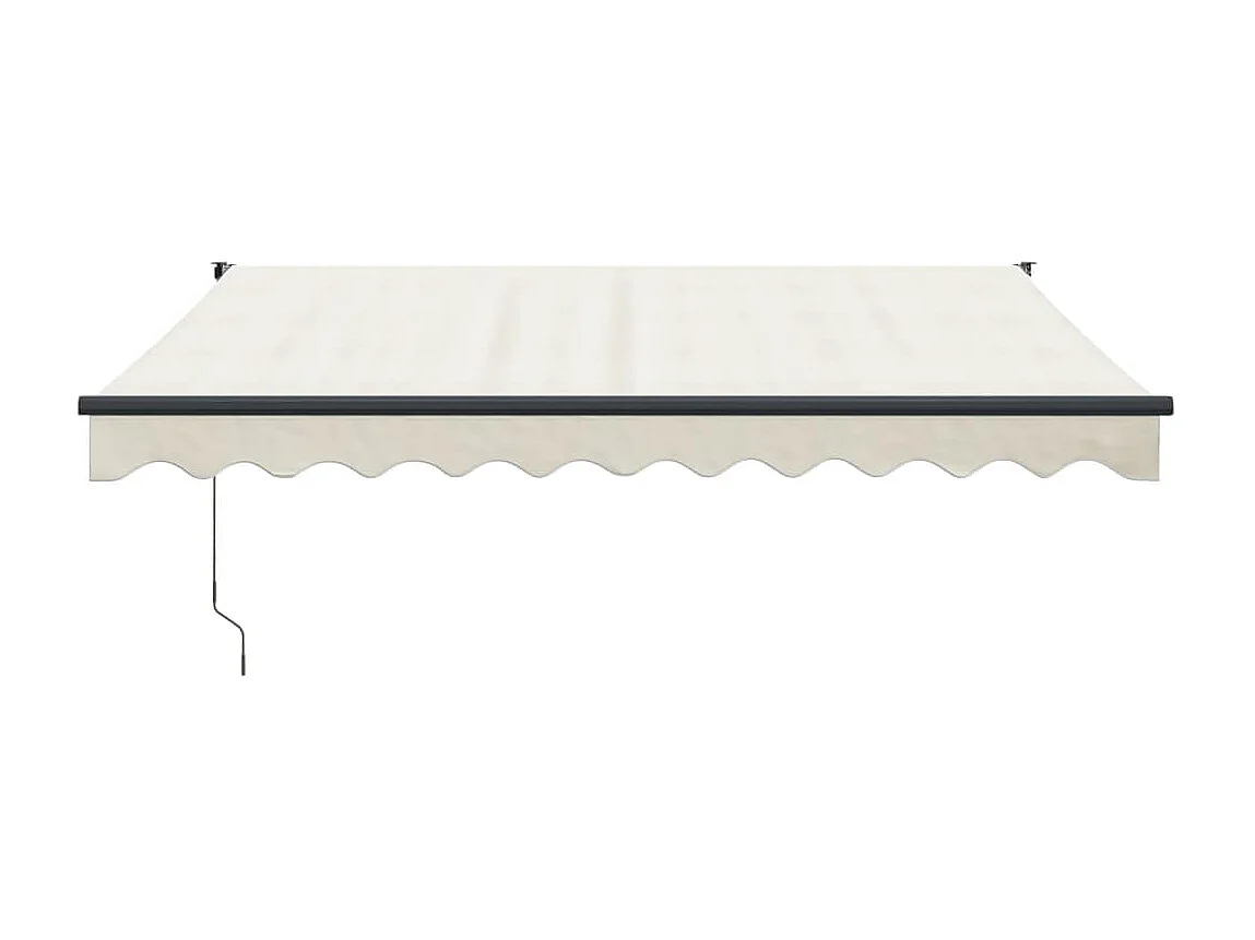Auvent rétractable crème 3,5x2,5 tissu et aluminium