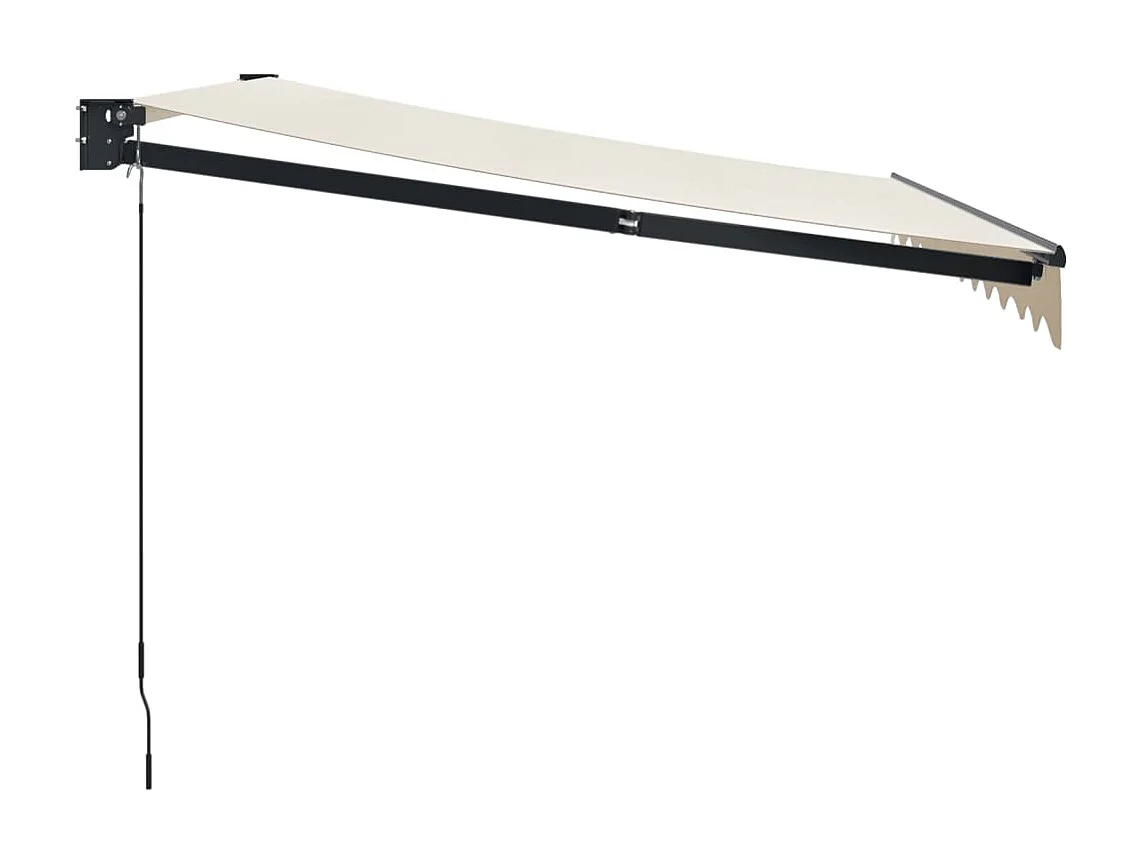 Auvent rétractable crème 3,5x2,5 tissu et aluminium