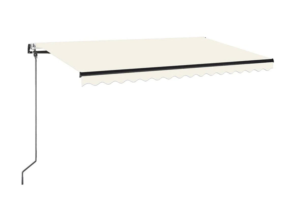 Auvent automatique avec capteur de vent et LED 450x350 Crème