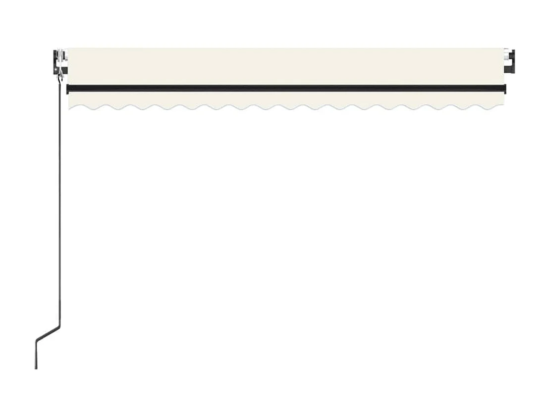 Auvent automatique avec capteur de vent et LED 450x350 Crème