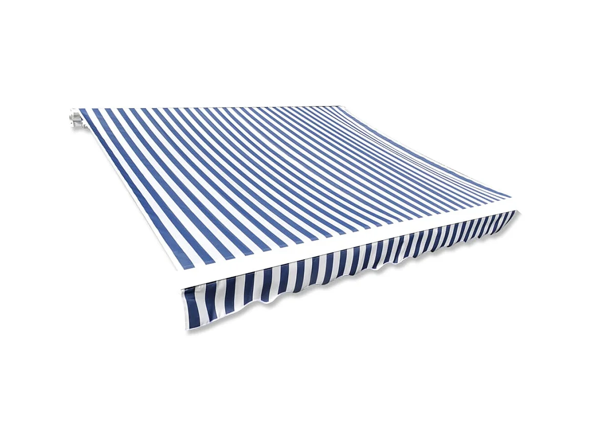 Toit d'auvent Toile Bleu et blanc 6x3 (Cadre non inclus)