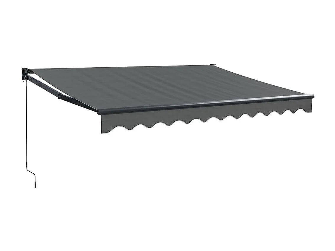 Auvent rétractable anthracite 3x2,5 tissu et aluminium