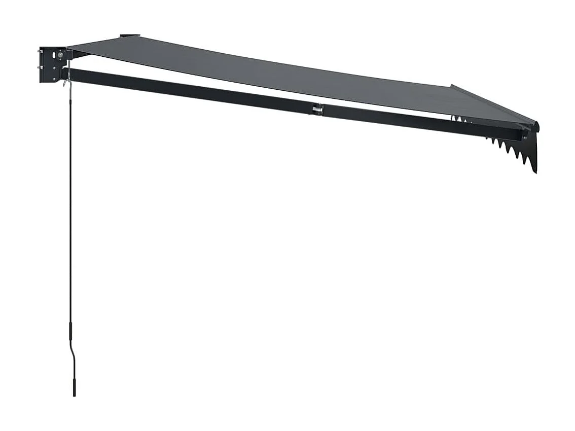Auvent rétractable anthracite 3x2,5 tissu et aluminium