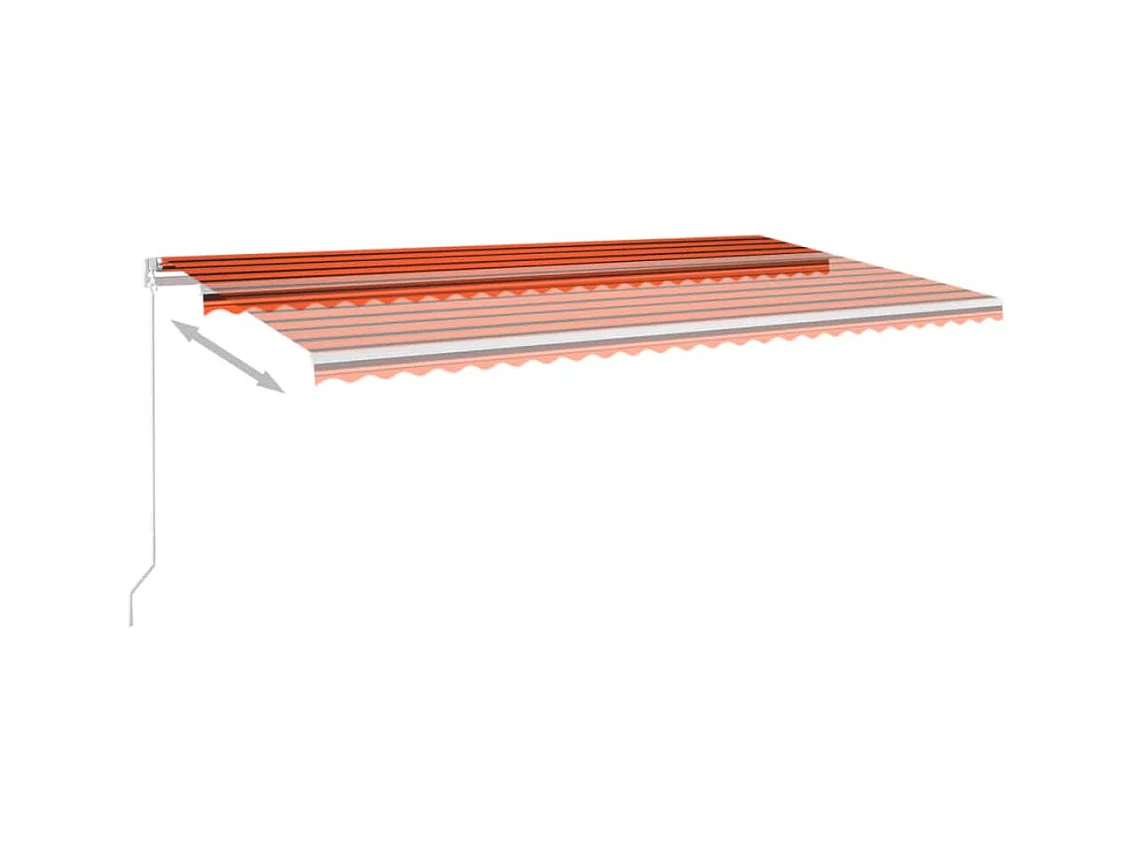 Uitschuifbare luifel met LED 600x350 Oranje etarron