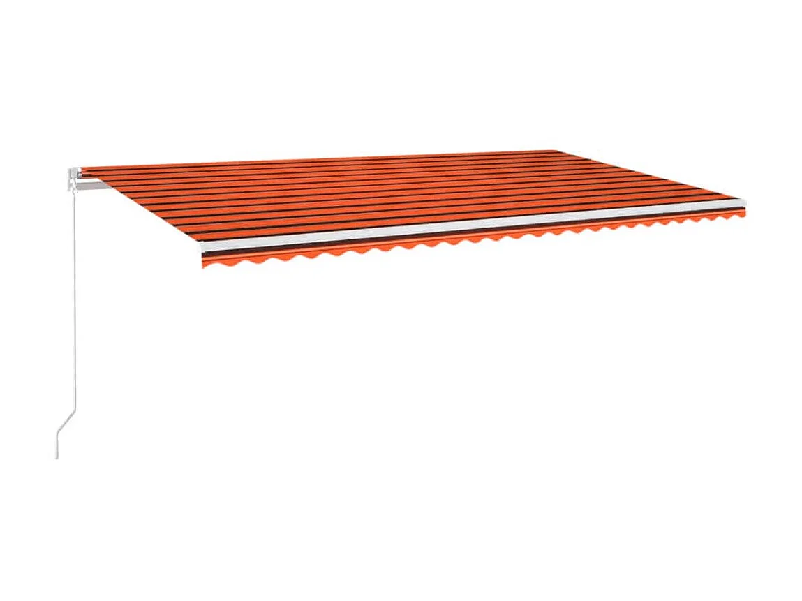 Auventanuel rétractable avec LED 600x350 Orange etarron