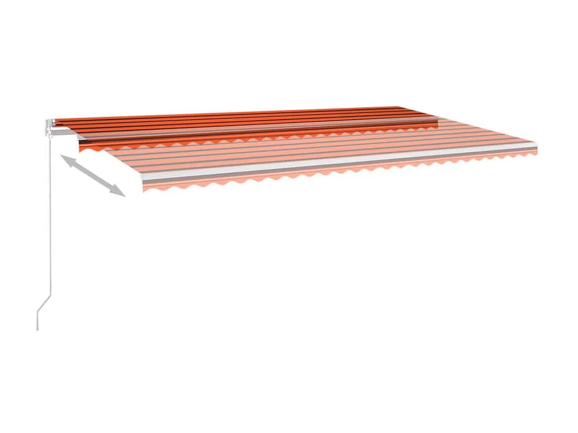 Auventanuel rétractable avec LED 600x350 Orange etarron