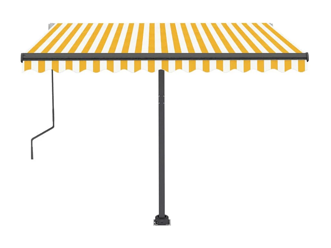 Auvent automatique sur pied 300x250 Jaune/Blanc