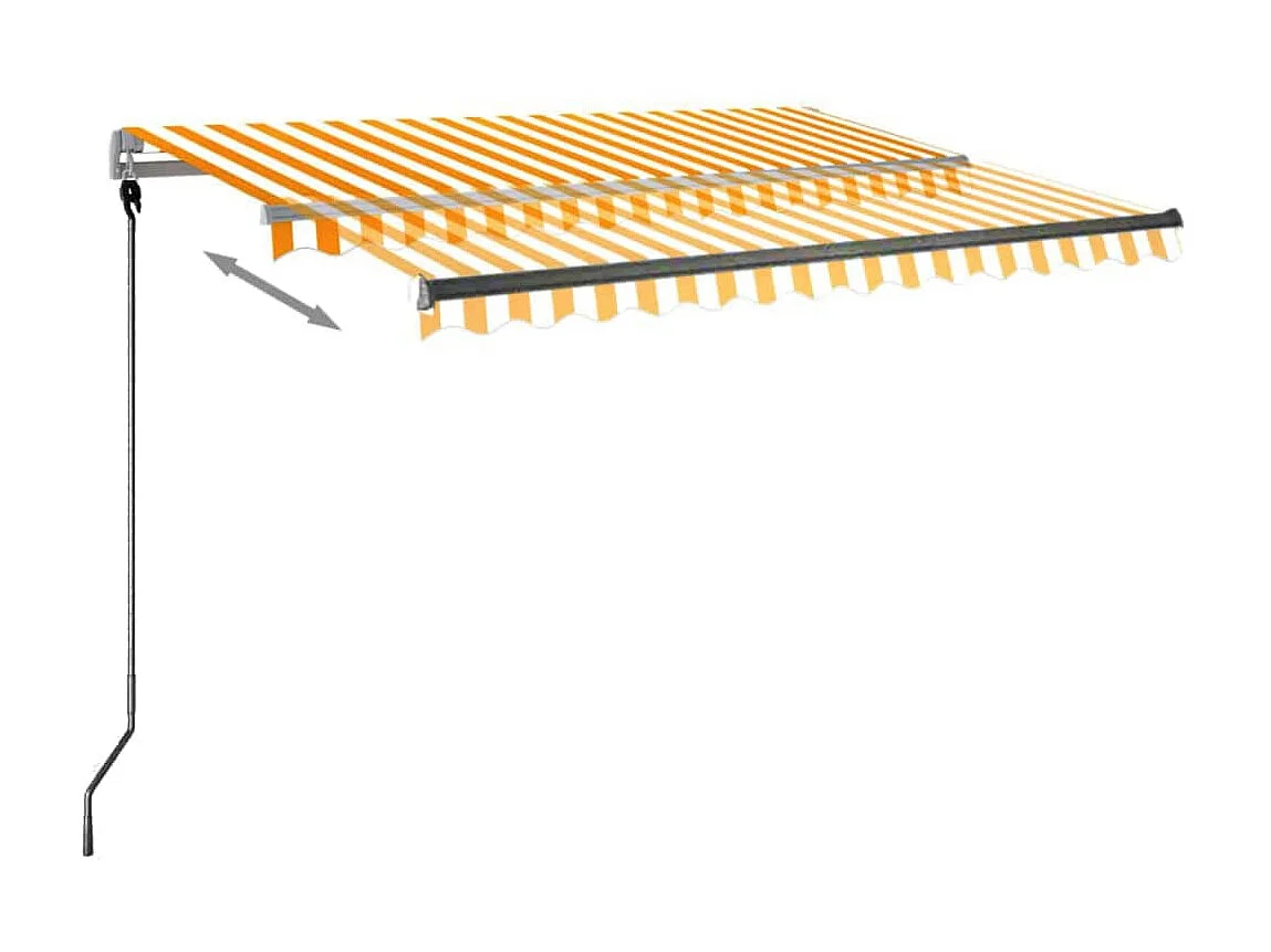 Auvent automatique sur pied 300x250 Jaune/Blanc