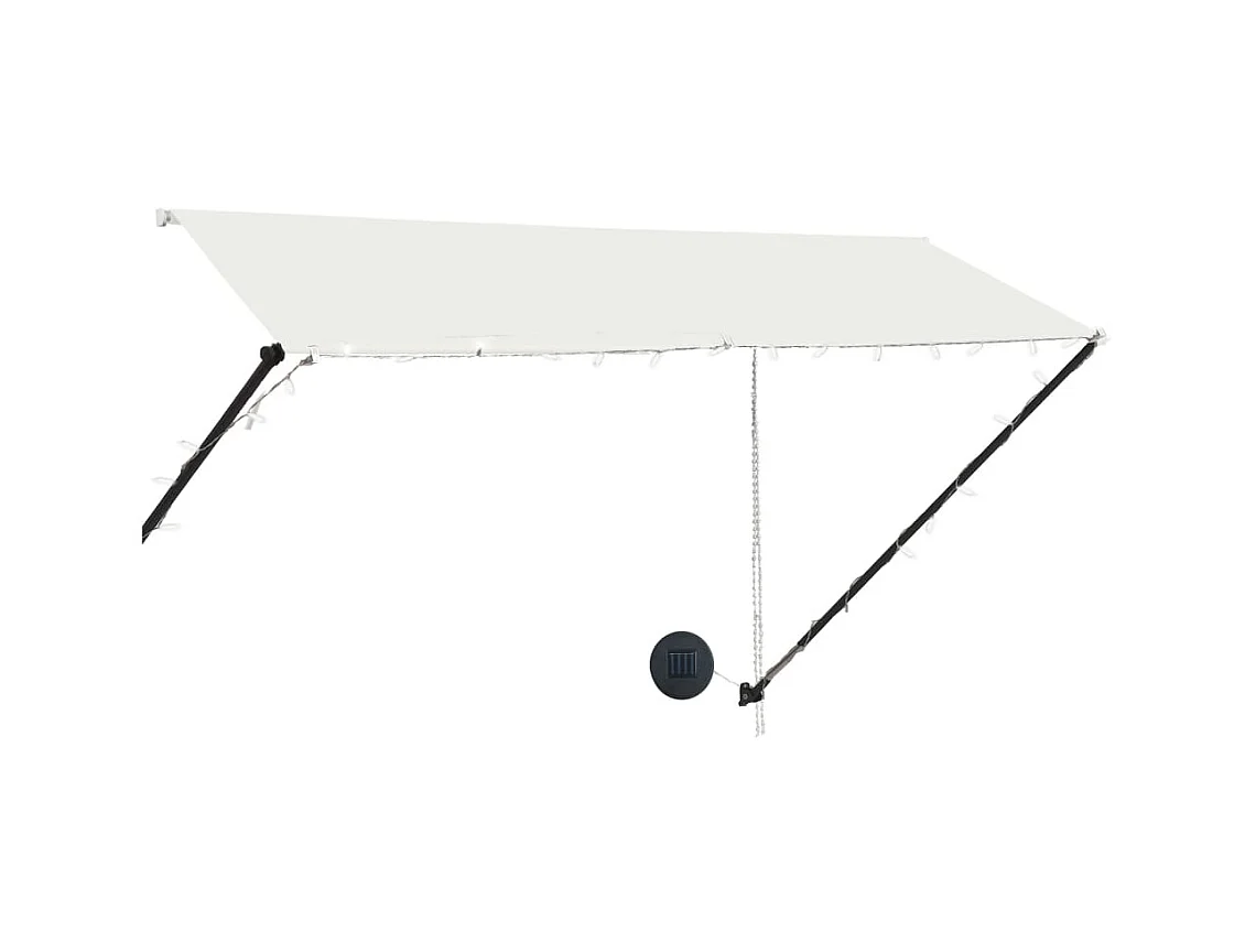 Auvent rétractable avec LED 300x150 Crème