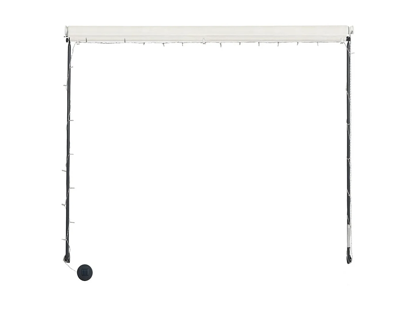 Auvent rétractable avec LED 300x150 Crème