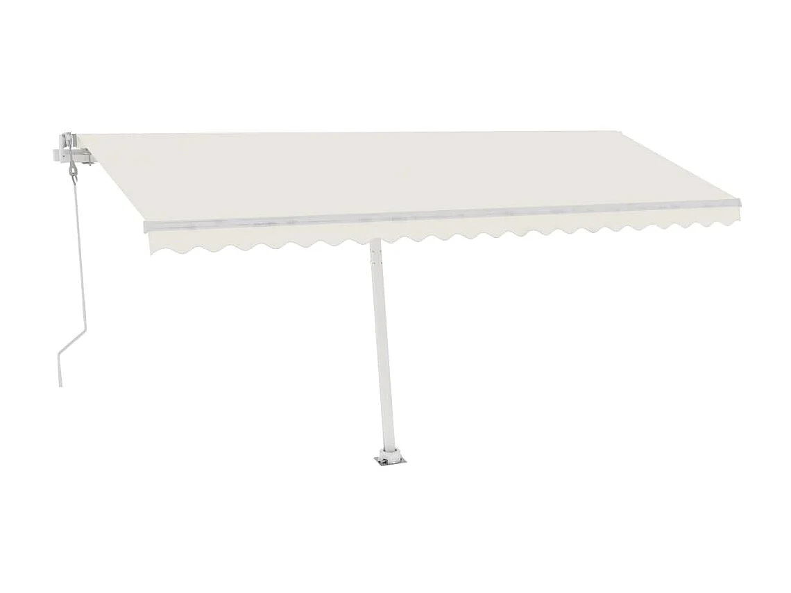 Auvent automatique avec capteur de vent et LED 500x350 Crème