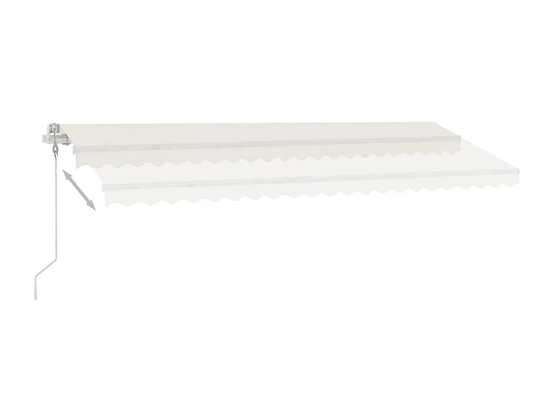 Auvent automatique avec capteur de vent et LED 500x350 Crème