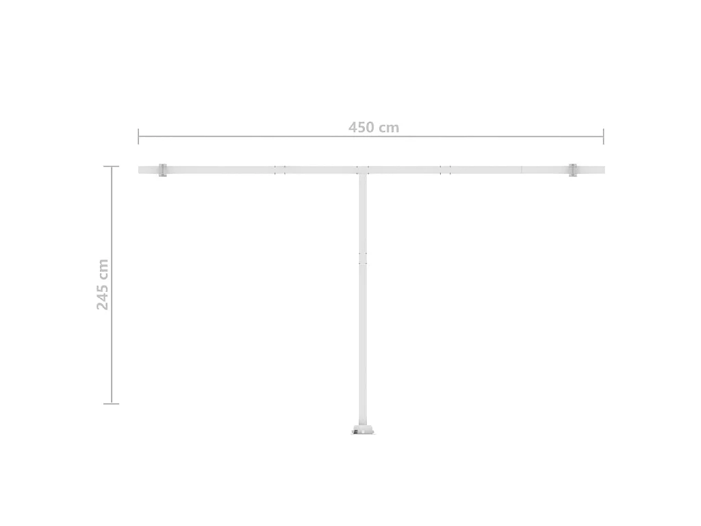 Auvent automatique avec capteur de vent et LED 500x350 Crème