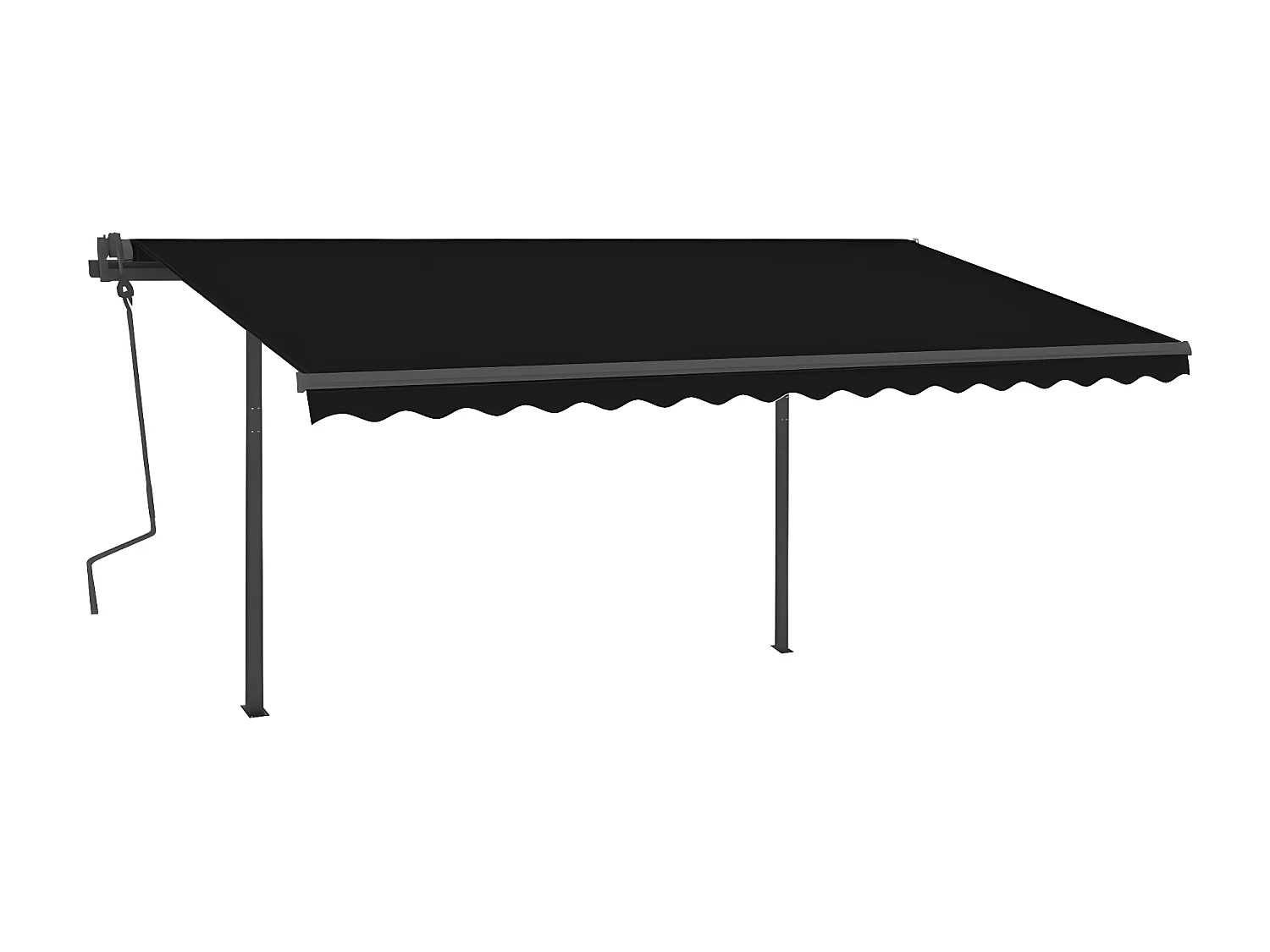 Toldo automático e sensor de vento LED 4,5x3,5 Antracite