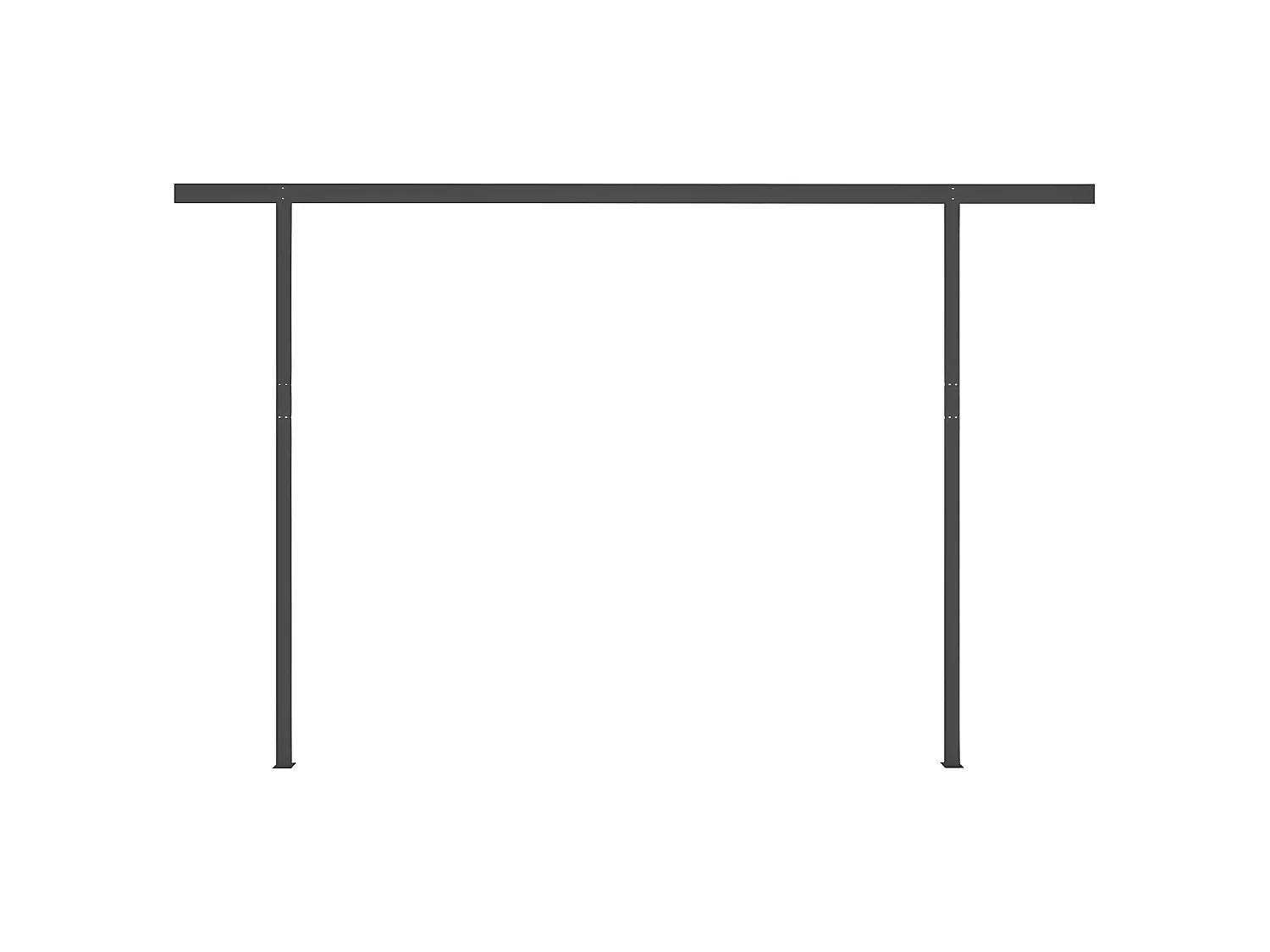 Toldo automático e sensor de vento LED 4,5x3,5 Antracite