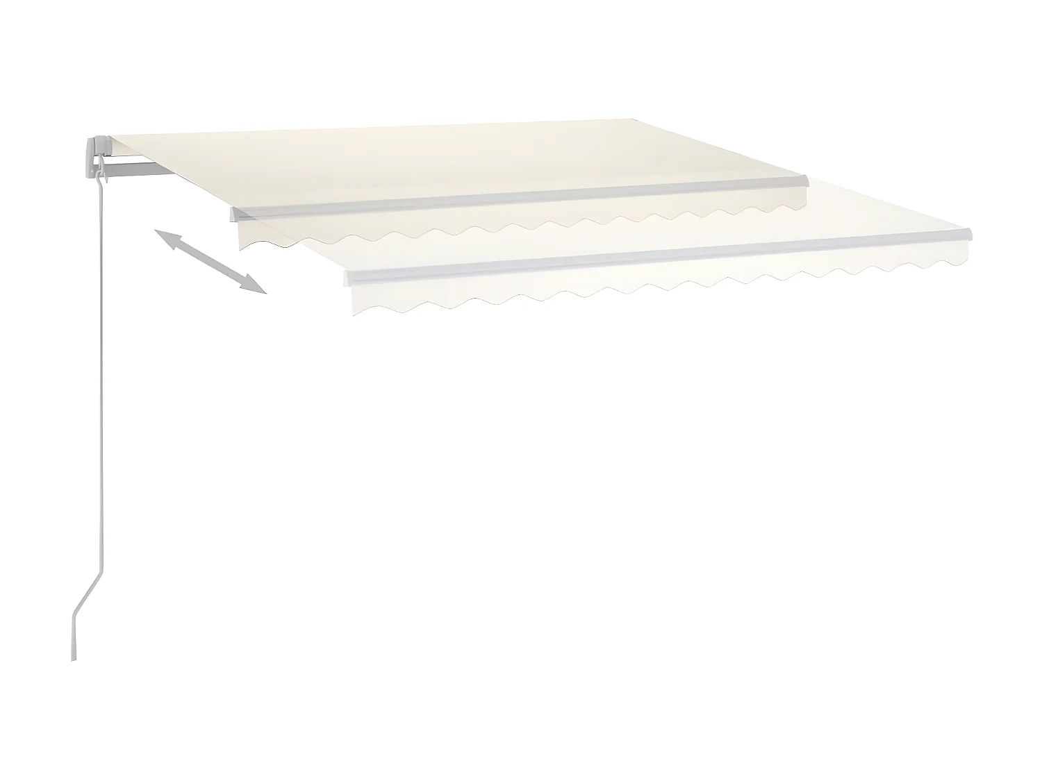 Auvent automatique avec capteur de vent et LED 4,5x3 Crème