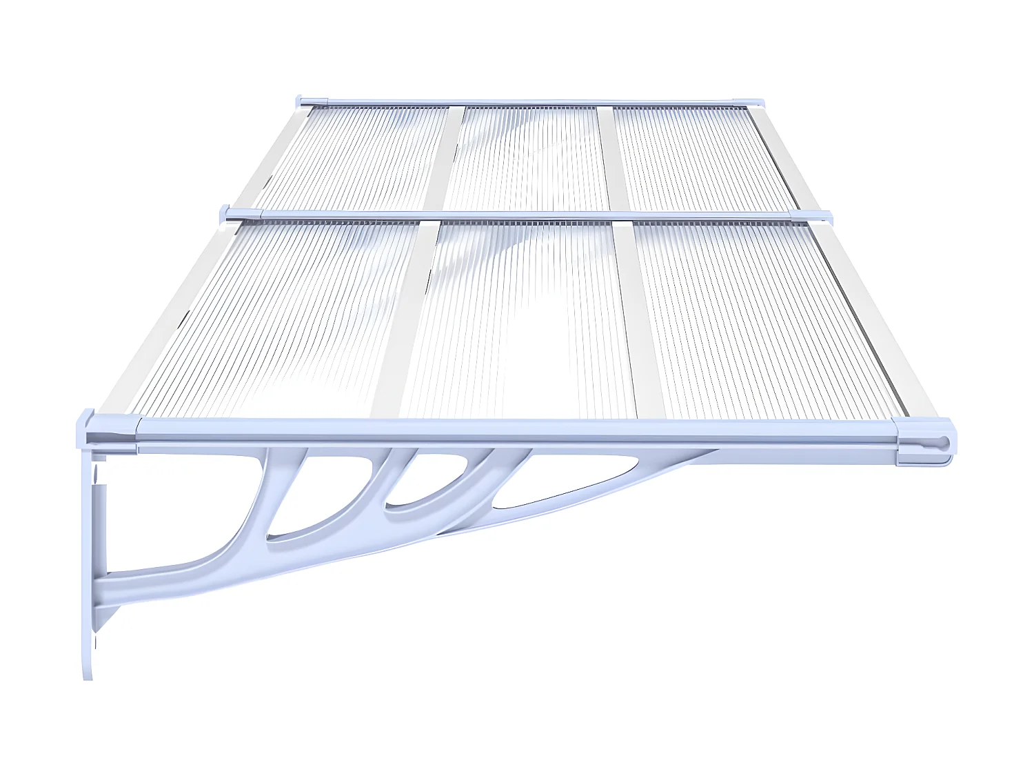 Deurluifel Grijs en transparant 239x90 Polycarbonaat