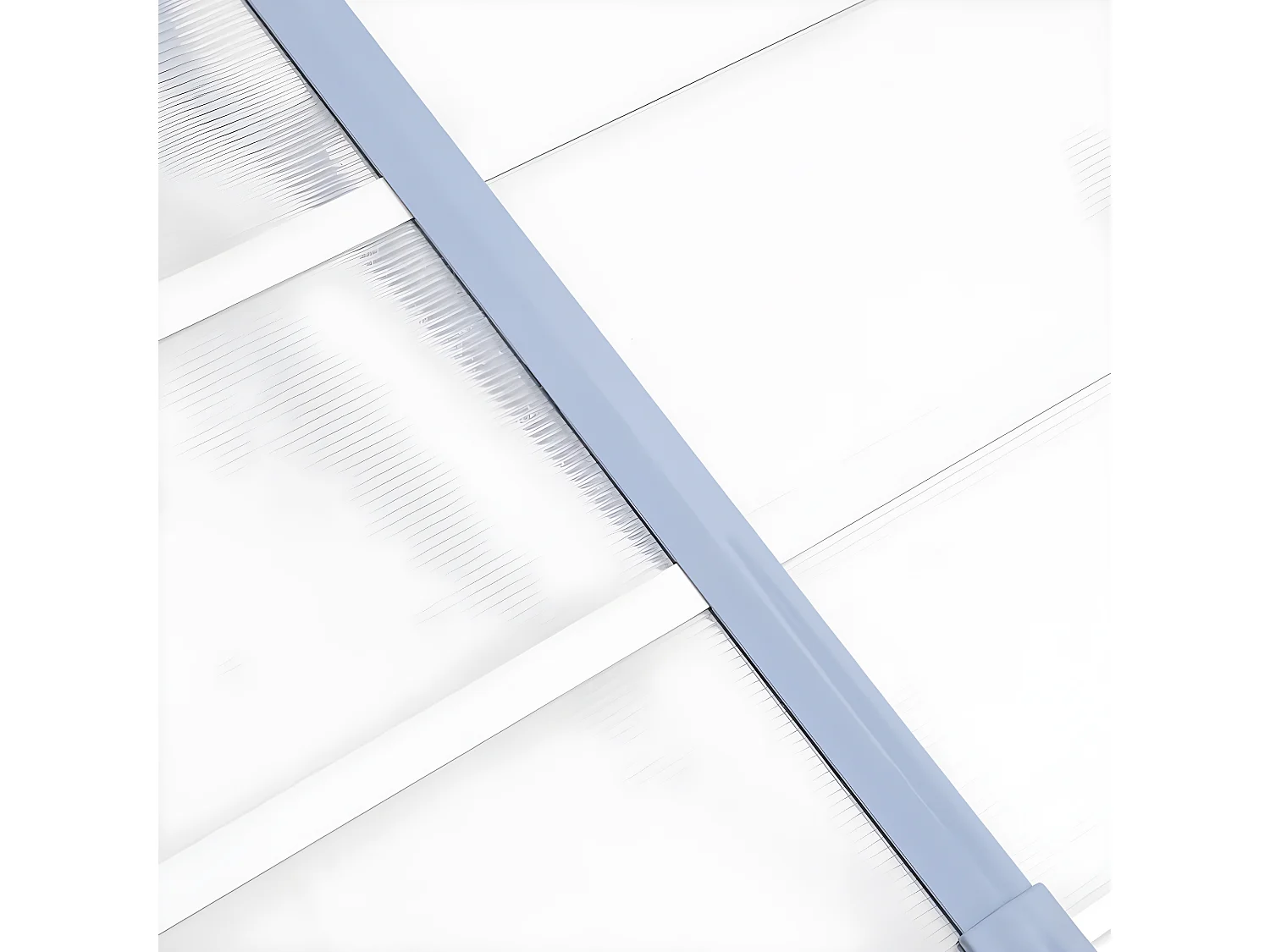 Deurluifel Grijs en transparant 239x90 Polycarbonaat