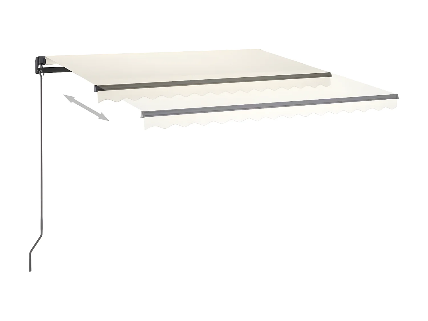 Toldo Retráctil con LED 3x2,5 Crema