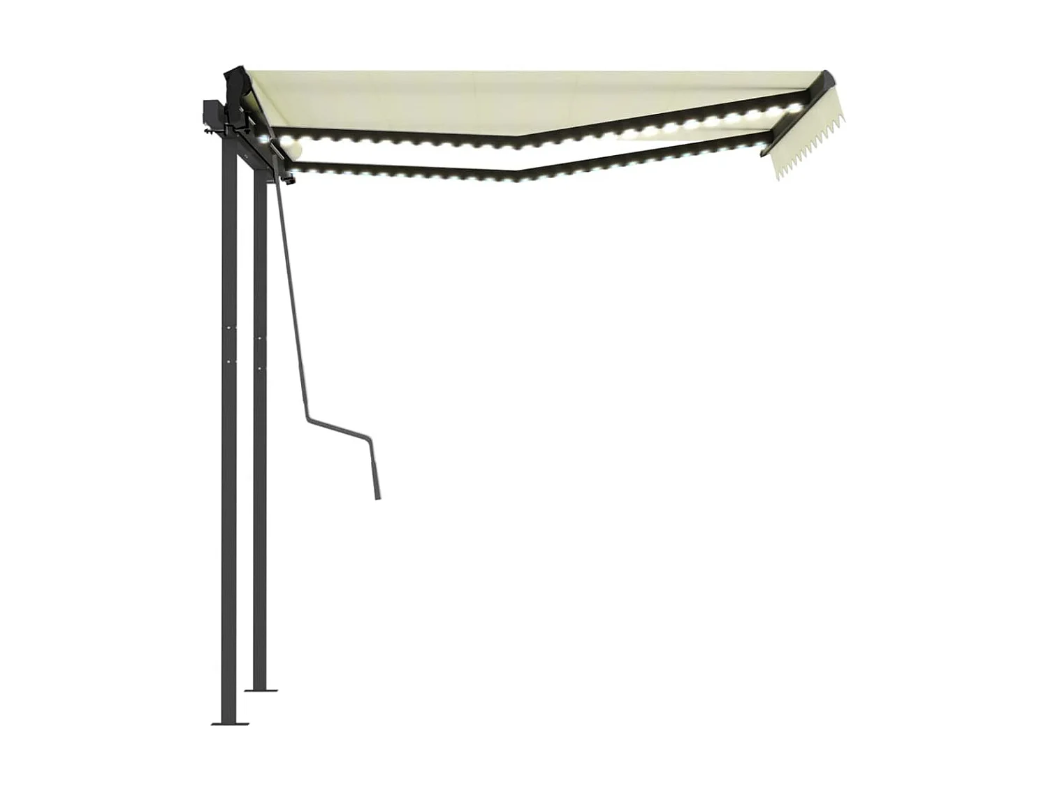 Toldo Retráctil con LED 3x2,5 Crema