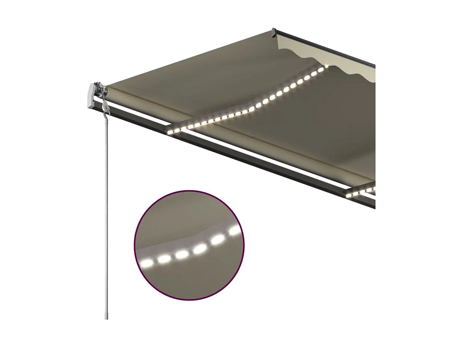 Tenda Retrattile con LED 3x2,5 Crema