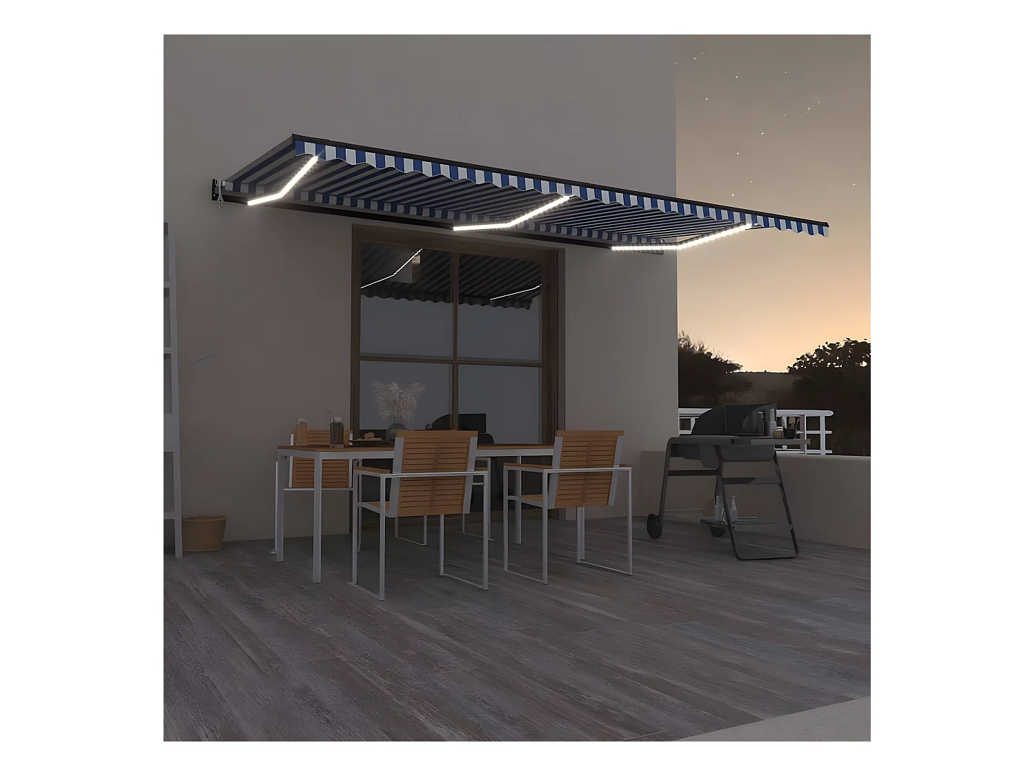 Sensore vento per tenda automatica LED 600x350 Blu e bianco