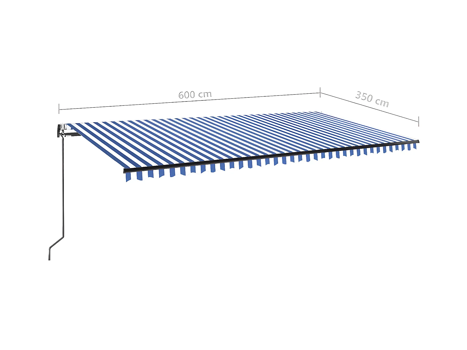 Sensore vento per tenda automatica LED 600x350 Blu e bianco