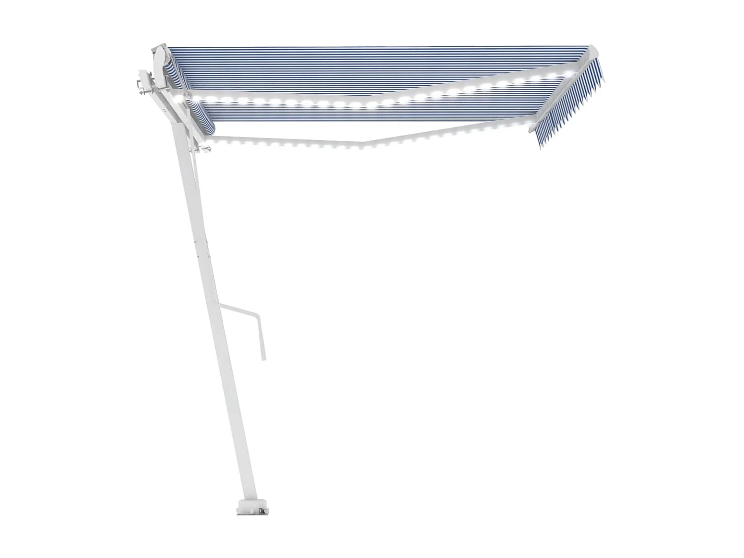 Auvent automatique capteur de vent LED 450x350 Bleu et blanc