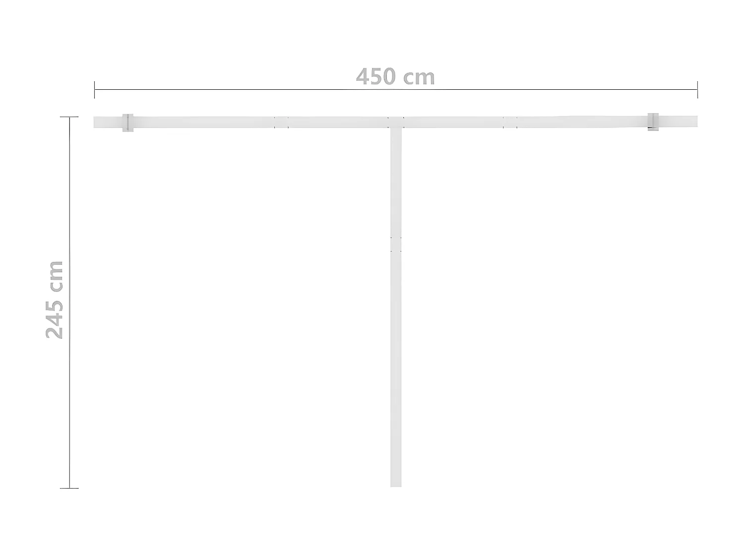 Auvent automatique capteur de vent LED 450x350 Bleu et blanc