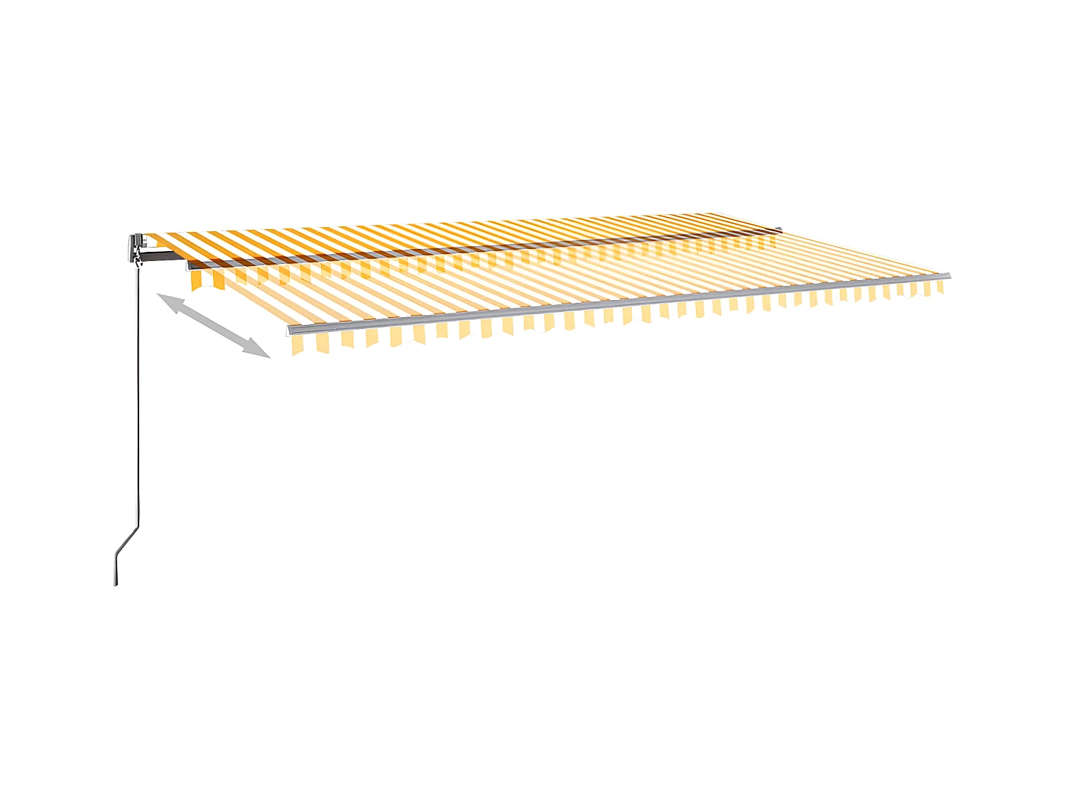 Sensore vento per tenda automatica LED 600x350cm Giallo e bianco
