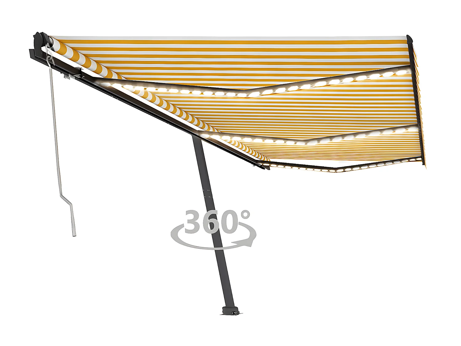 Sensore vento per tenda automatica LED 600x350cm Giallo e bianco