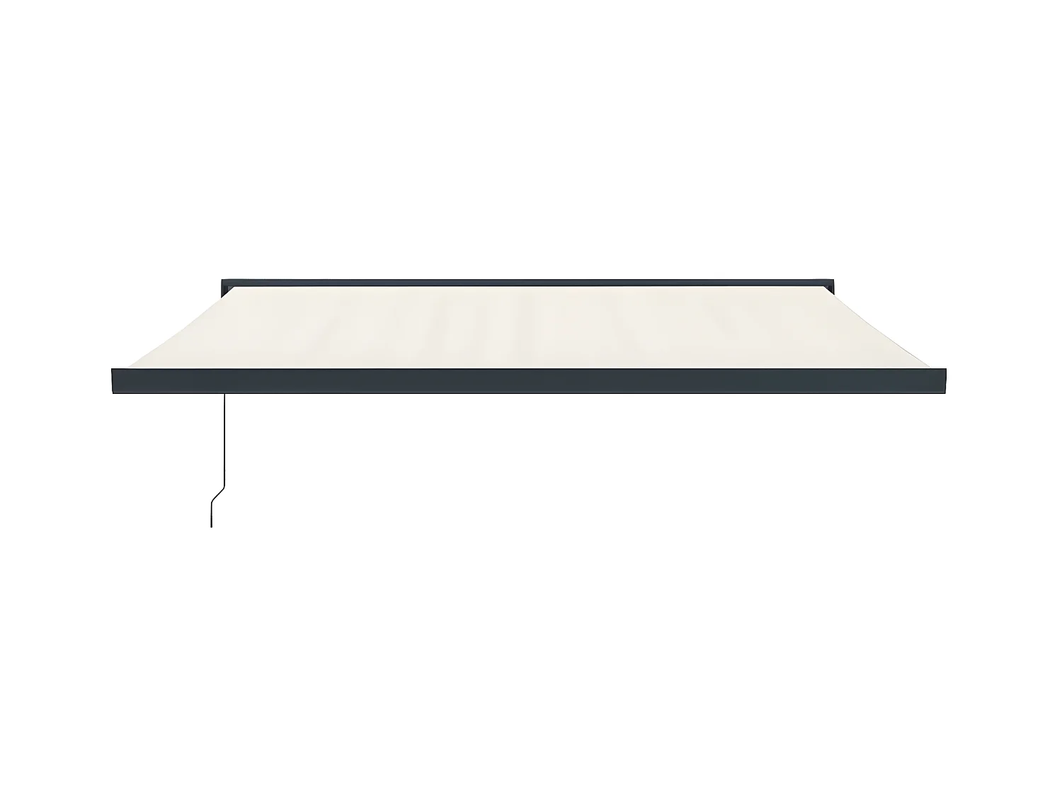 Cremefarbene einziehbare Markise aus 4,5 x 3 Stoff und Aluminium