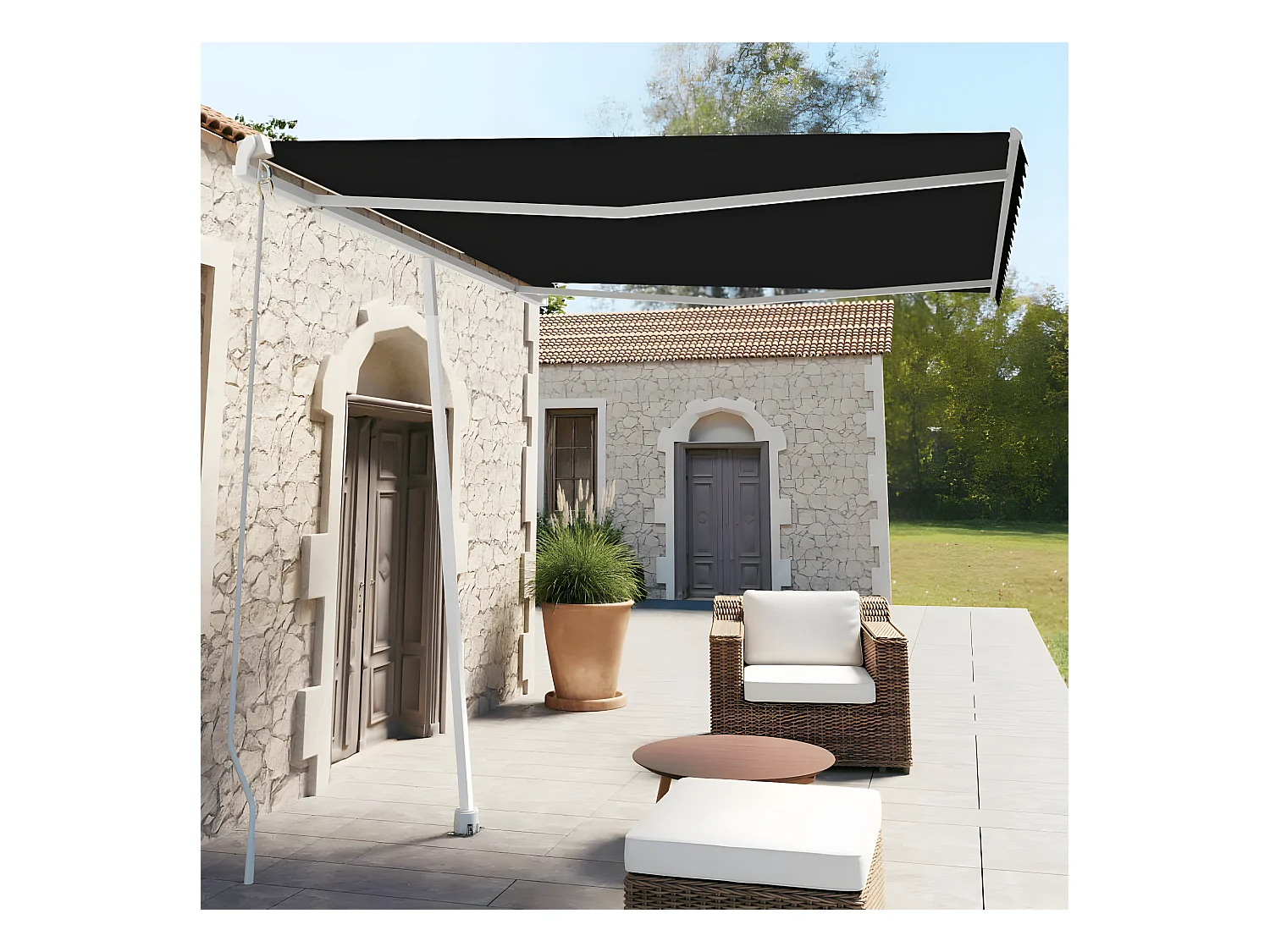 Auventanuel rétractable sur pied 300x250 Anthracite