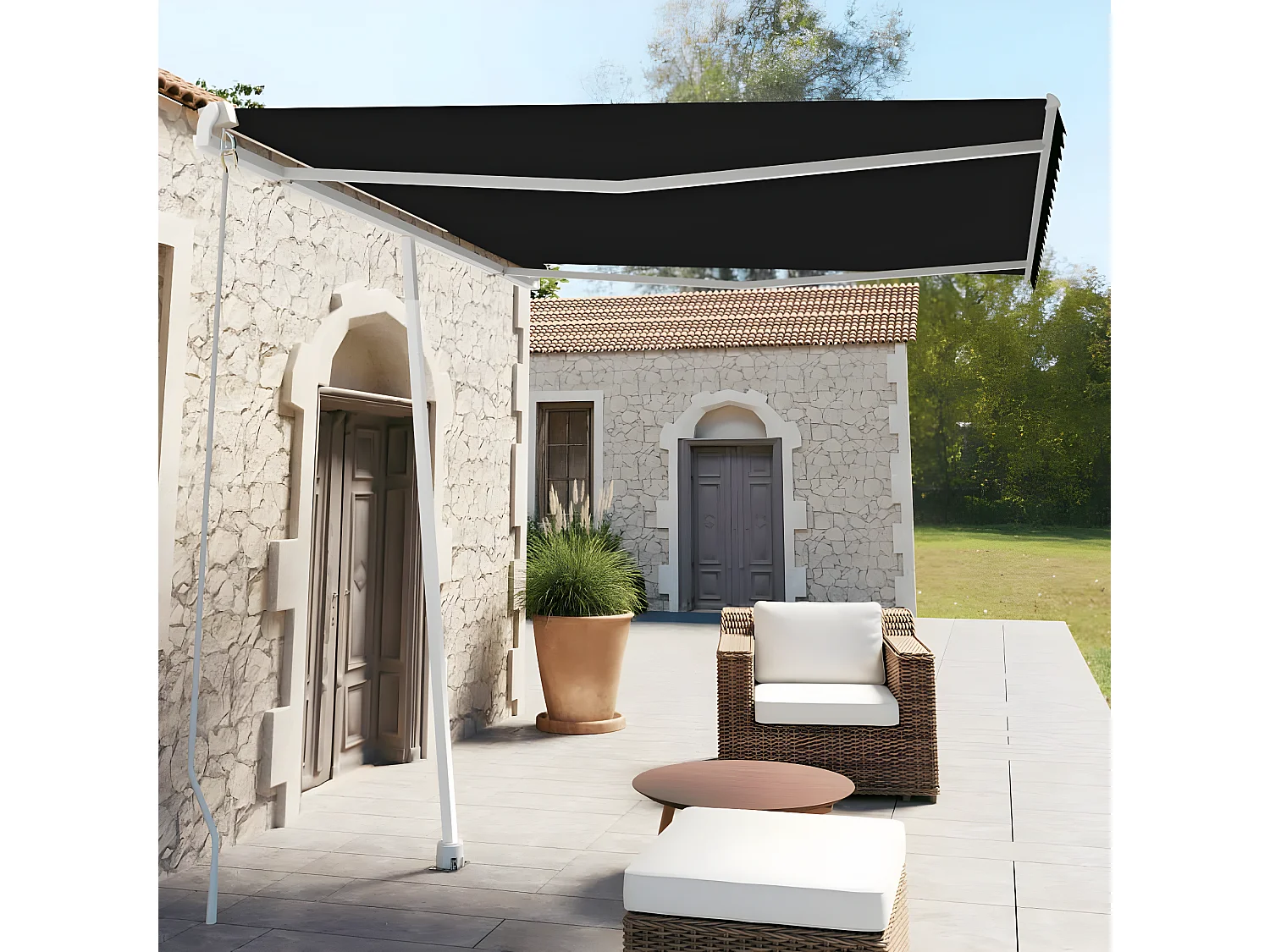 Auventanuel rétractable sur pied 300x250 Anthracite