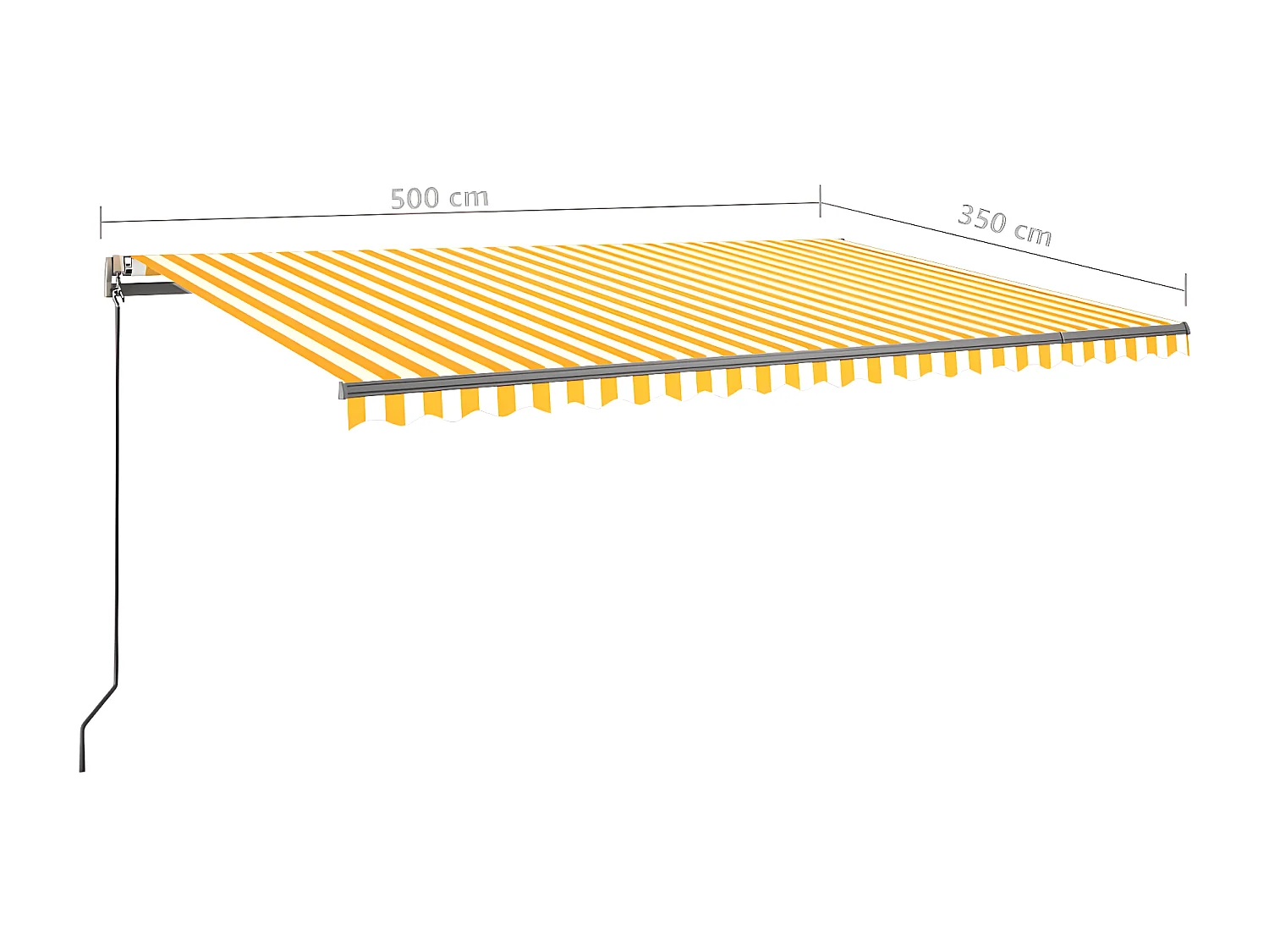 Tenda automatica a piedi 500x350 Giallo/Bianco