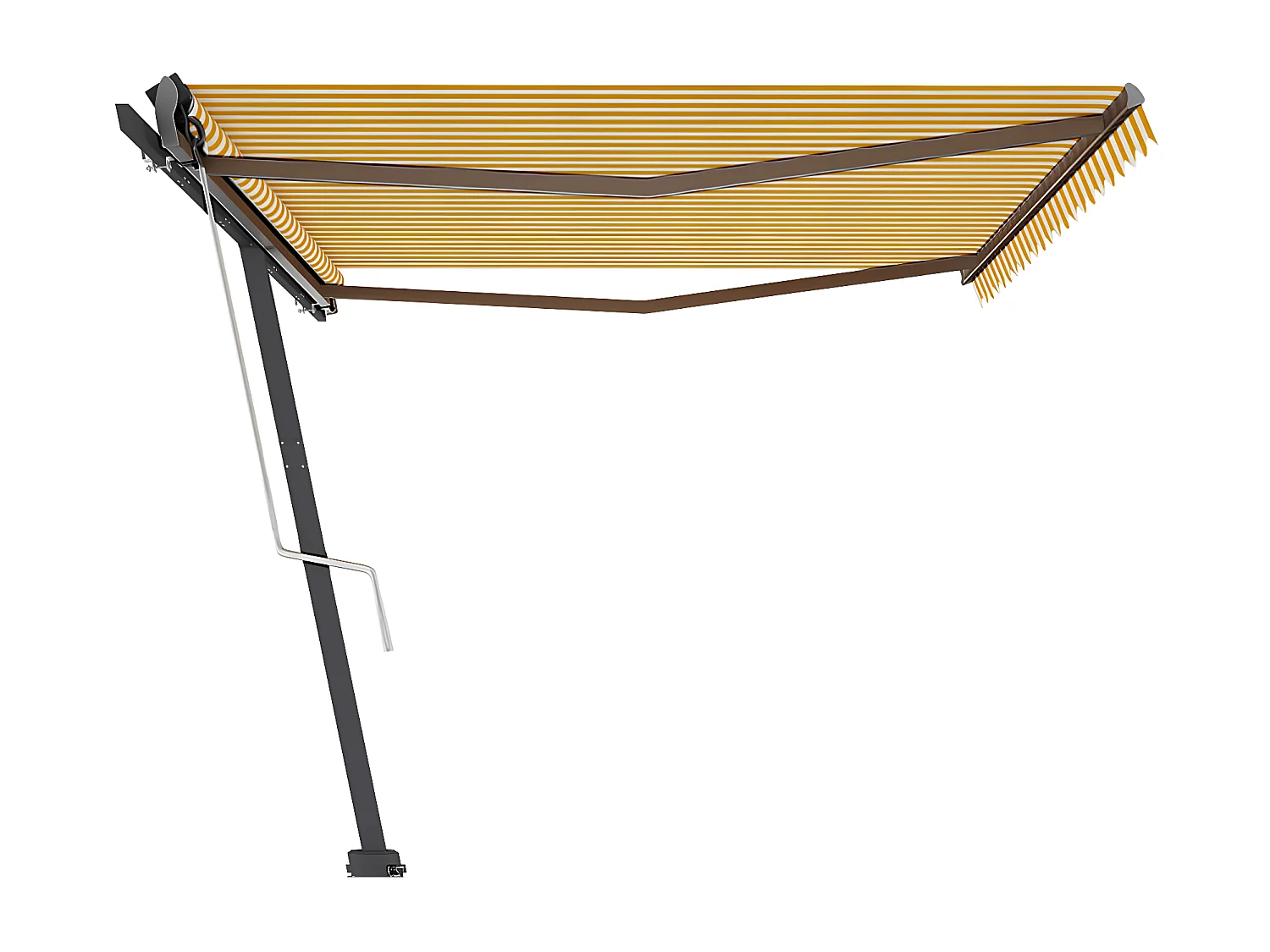 Auvent automatique sur pied 500x350 Jaune/Blanc