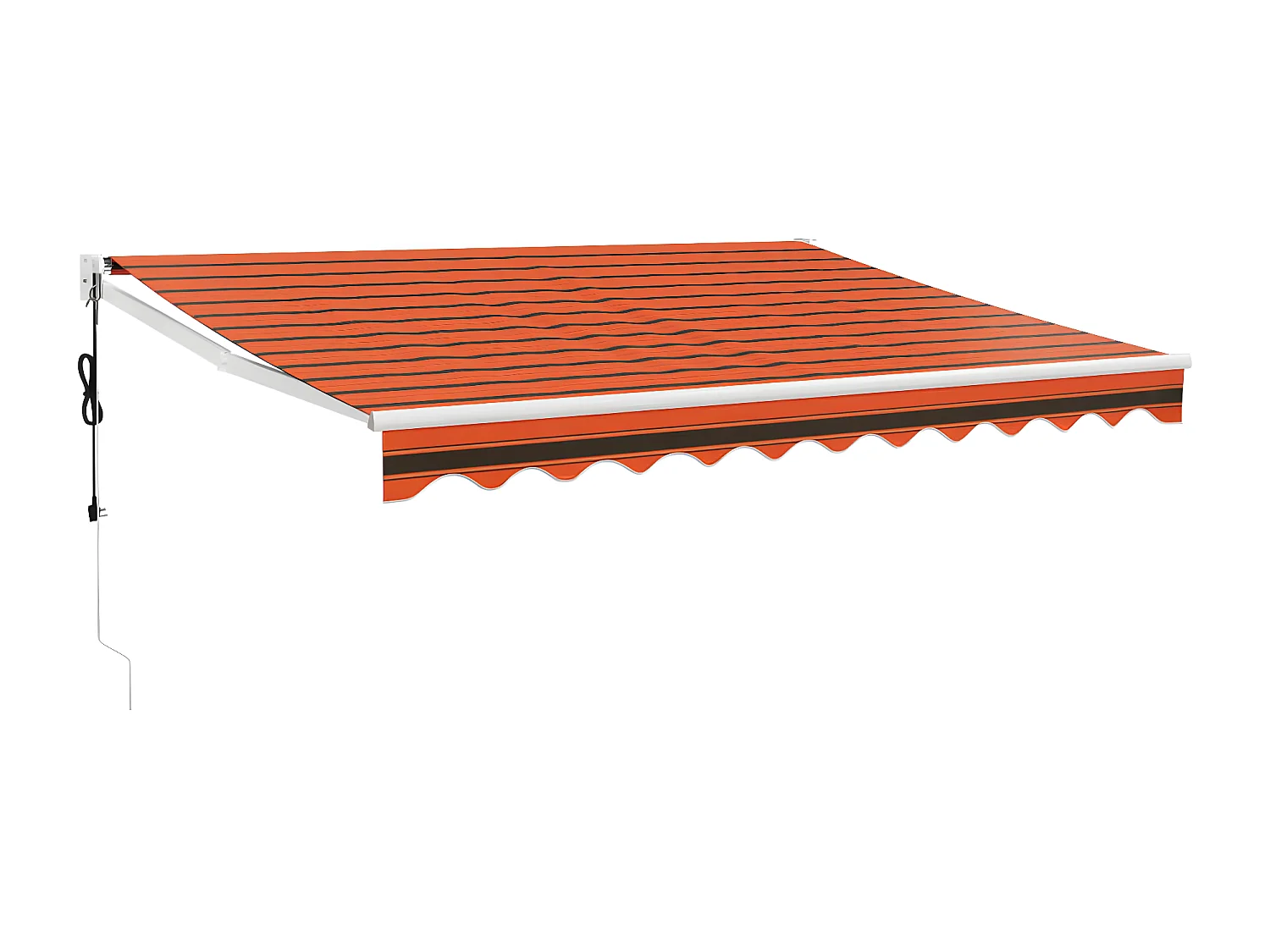 Auvent rétractable automatique orange etarron 3x2,5