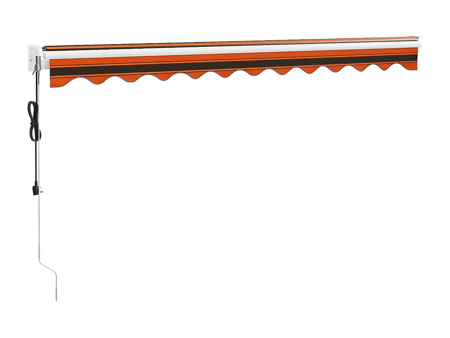 Auvent rétractable automatique orange etarron 3x2,5