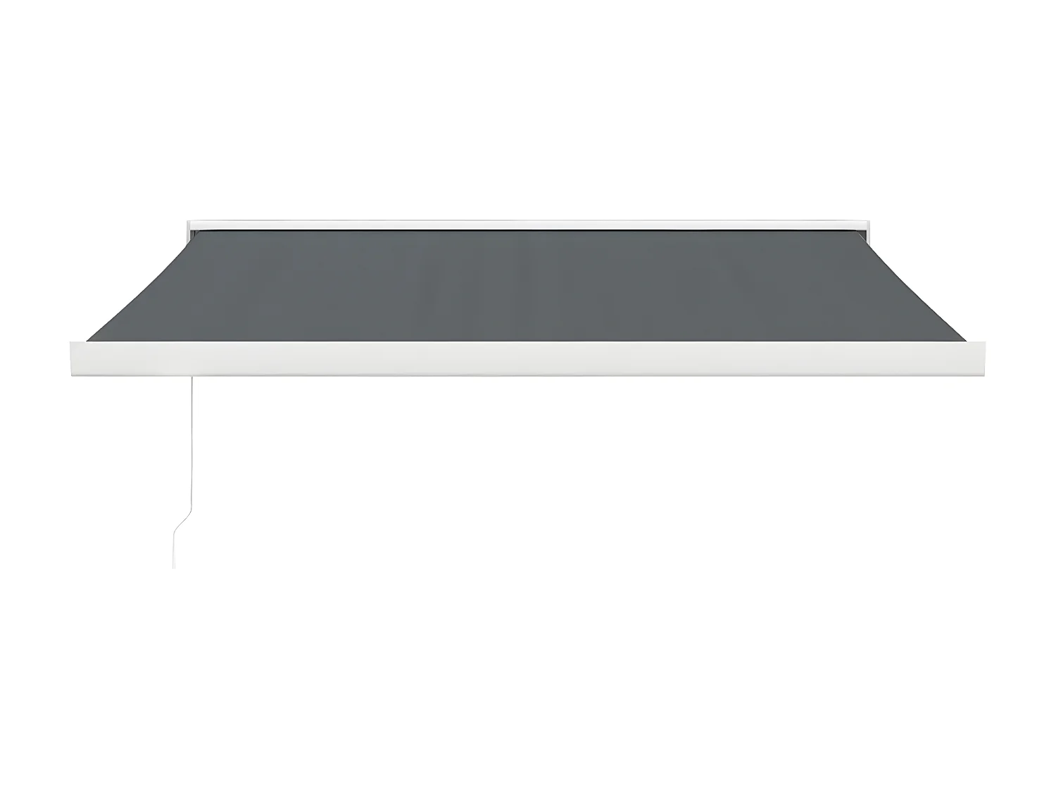 Anthrazit einziehbare Markise 3,5x2,5 Stoff und Aluminium