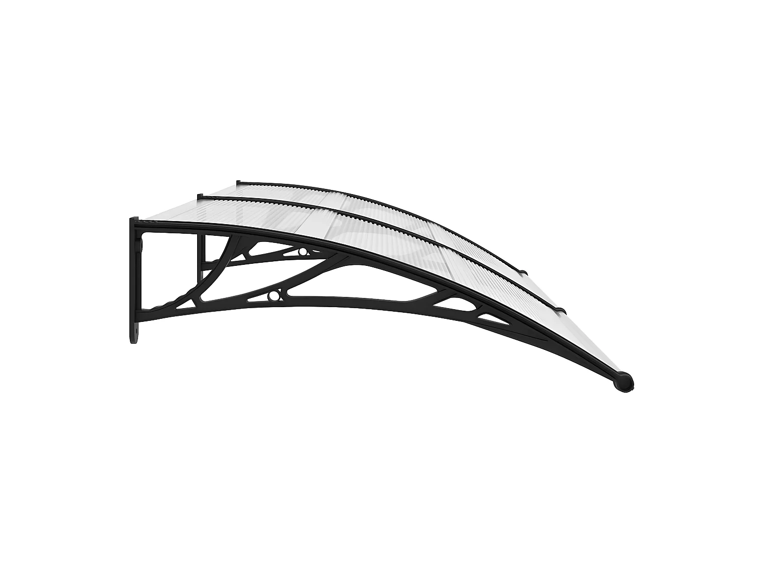 Marquesina para puerta Negra 200 x 100 PC