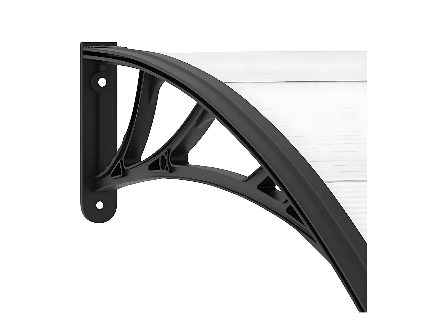 Marquesina para puerta Negra 200 x 100 PC