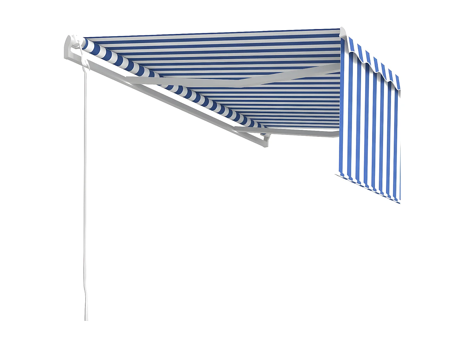 Auvent automatique rétractable avec store 4x3 Bleu et blanc