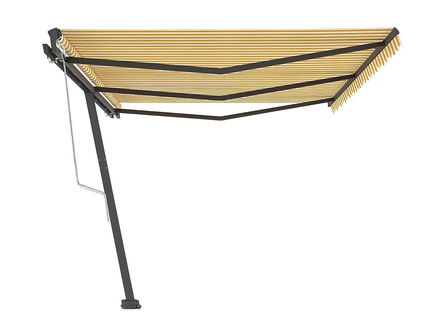 Auvent automatique sur pied 600x300 Jaune/Blanc